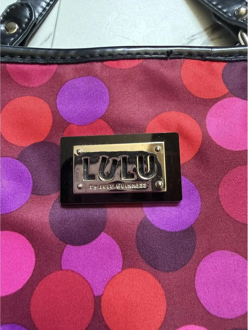 LULU by Lulu Guinness Polka Dot Tote Bag Y2K Dopamine‎ Dressing Purse